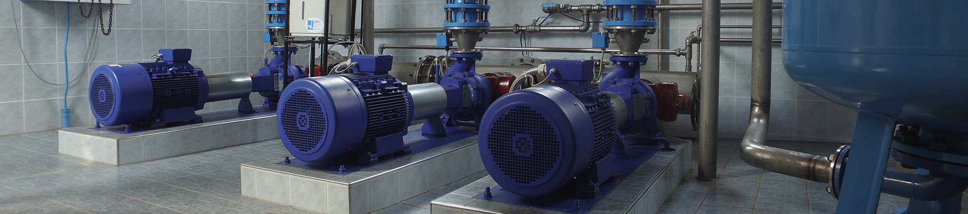 Wasserpumpen im Pumpenraum Gröditz